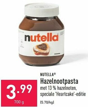 ALDI Hazelnootpasta aanbieding