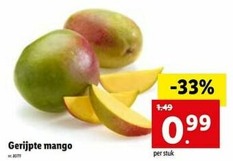 Lidl Gerijpte mango aanbieding