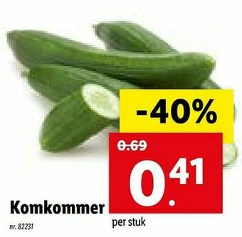 Lidl Komkommer aanbieding