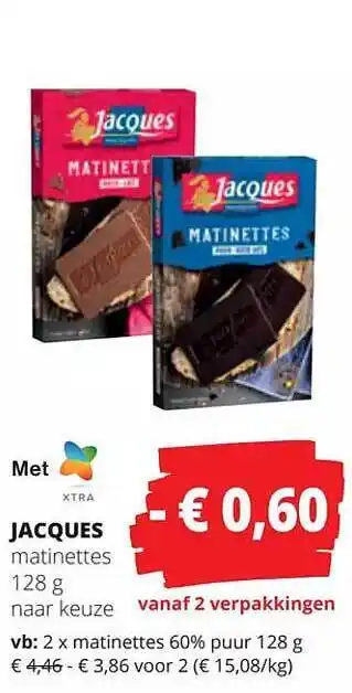 Spar Colruyt Jacques matinettes 128 g aanbieding