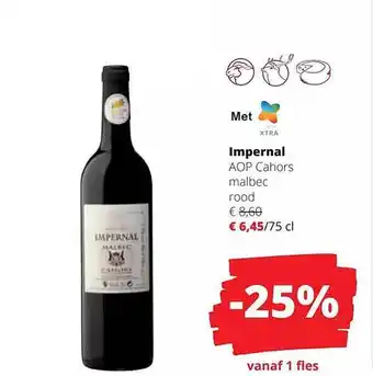 Spar Colruyt Impernal aop cahors malbec aanbieding