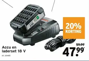 GAMMA Accu en laderset 18V aanbieding