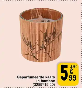 Cora Geparfumeerde kaars in bamboe aanbieding