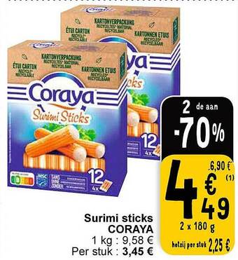 Cora Surimi sticks coraya aanbieding