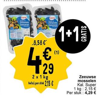 Cora Zeeuwse mosselen aanbieding