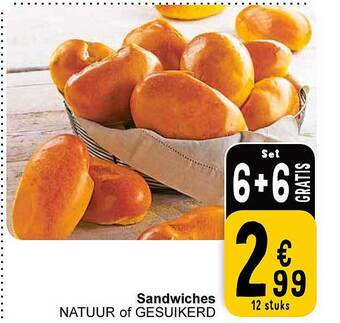 Cora Sandwiches natuur of gesuikerd aanbieding