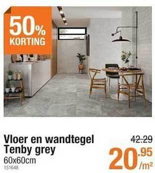 Cevo Vloer en wandtegel tenby grey aanbieding