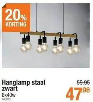 Cevo Hanglamp staal zwart aanbieding