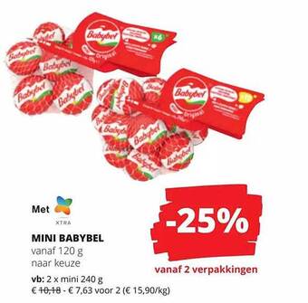 Spar Colruyt Mini babybel aanbieding