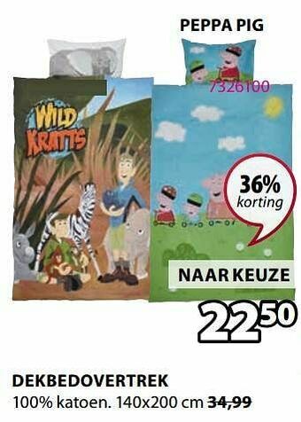 Dekbedovertrek peppa pig