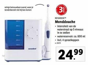 Lidl Nevadent monddouche aanbieding