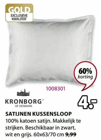 Satijnen kussensloop
