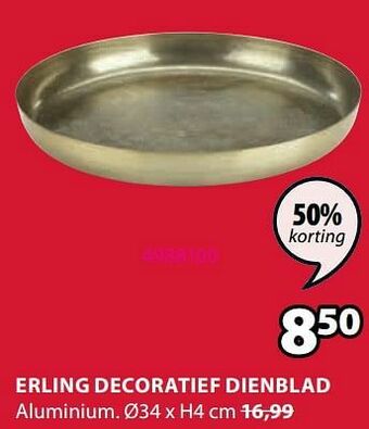 Jysk Erling decoratief dienblad aanbieding