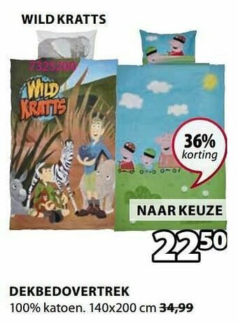 Dekbedovertrek wild kratts