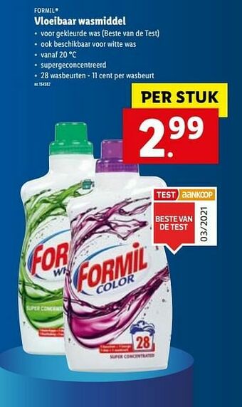 Lidl Vloeibaar wasmiddel aanbieding