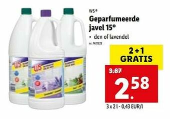 Lidl Geparfumeerde javel 15° aanbieding