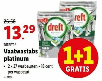 Lidl Vaatwastabs platinum aanbieding