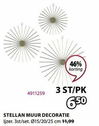 Jysk Stellan muur decoratie aanbieding