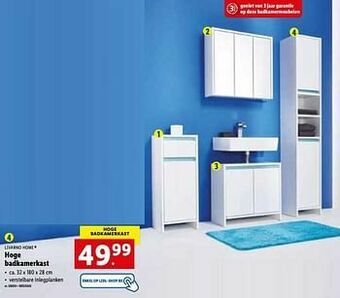 Lidl Hoge badkamerkast aanbieding