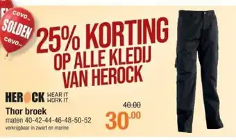 Thor broek maten 40-42-44-46-48-50-52
