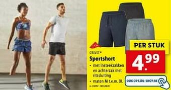 Lidl Sportshort aanbieding