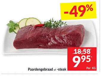 Intermarché Paardengebraad of steak per kg aanbieding