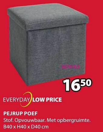 Jysk Pejrup poef aanbieding