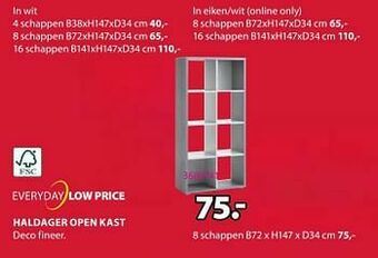 Jysk Haldager open kast 8 schappen aanbieding