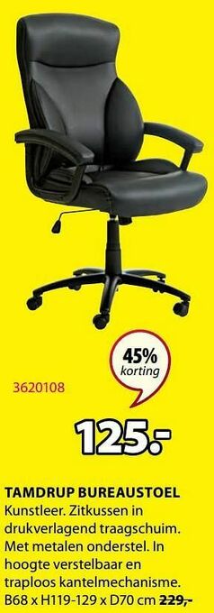 Jysk Tamdrup bureaustoel aanbieding