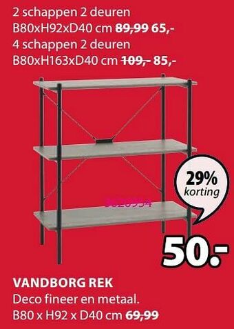 Jysk Vandborg rek aanbieding