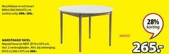 Jysk Marstrand tafel aanbieding