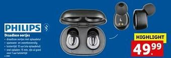 Lidl Philips draadloze oortjes aanbieding