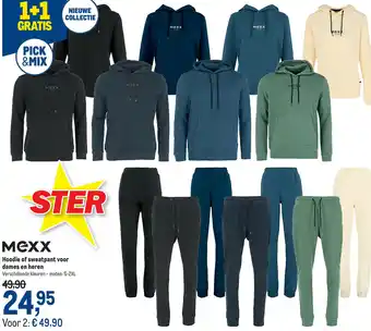 Makro Mexx Hoodie of sweatpant voor dames en heren aanbieding