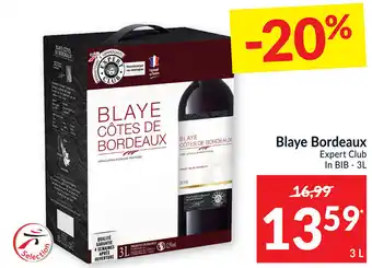 Intermarché Blaye bordeaux expert club in bib - 3L aanbieding