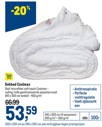 Makro Dekbed Coolmax aanbieding