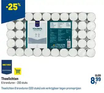 Makro Theelichten 150 stuks aanbieding