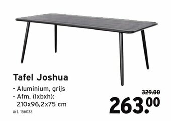 GAMMA Tafel Joshua aanbieding