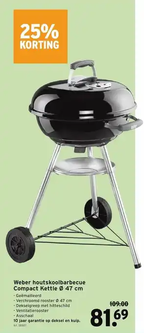 Weber houtskoolbarbecue Compact Kettle ø 47cm
