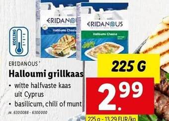 Lidl Eridanous halloumi grillkaas aanbieding