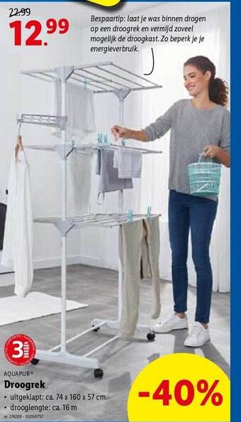 Lidl Aquapur droogrek aanbieding