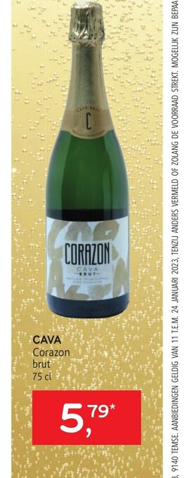 Alvo Corazon Cava Brut 75cl aanbieding