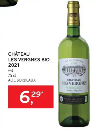 Chateau Les Vergnes Bio 2021 Wit 75cl