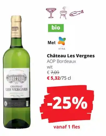 Spar Colruyt Chateau Les Vergnes AOP Bordeaux Wit 75cl aanbieding