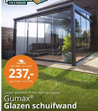 Gumax Glazen Schuifwand