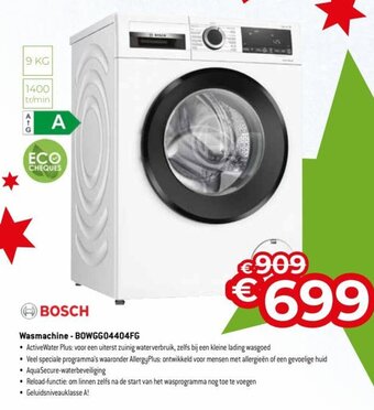 Exellent Bosch Wasmachine BOWGG04404FG aanbieding