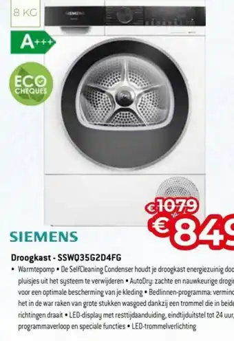 Siemens Droogkast SSWQ35G2D4FG