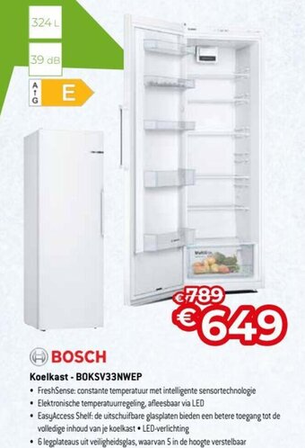 Exellent Bosch Koelkast - BOKSV36NWEP aanbieding