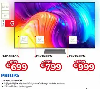 Exellent Philips UHD TV PUS888712 aanbieding