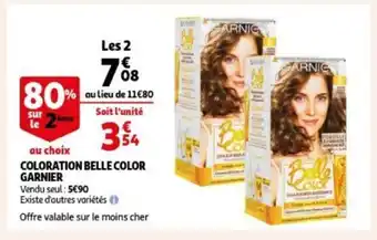 Coloration belle color garnier
