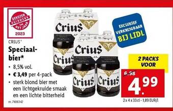 Lidl Crius speciaalbier aanbieding